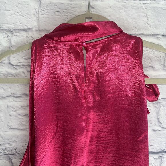 Lane Bryant Women’s NWT Feminine Chic Tie Neck Satin Halter Tank Size 20 - Picture 5 of 12